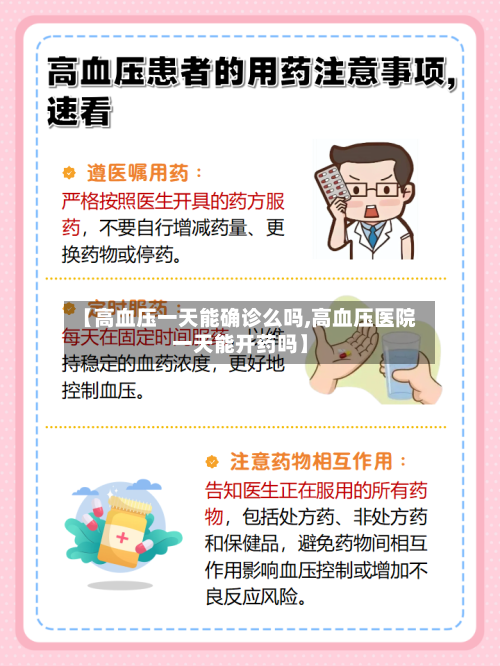 【高血压一天能确诊么吗,高血压医院一天能开药吗】