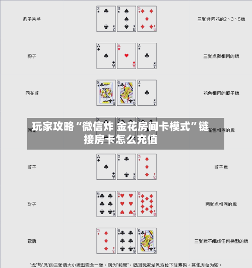 玩家攻略“微信炸 金花房间卡模式”链接房卡怎么充值-第2张图片