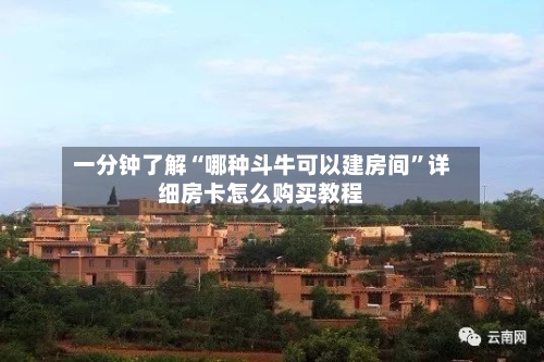 一分钟了解“哪种斗牛可以建房间”详细房卡怎么购买教程-第3张图片