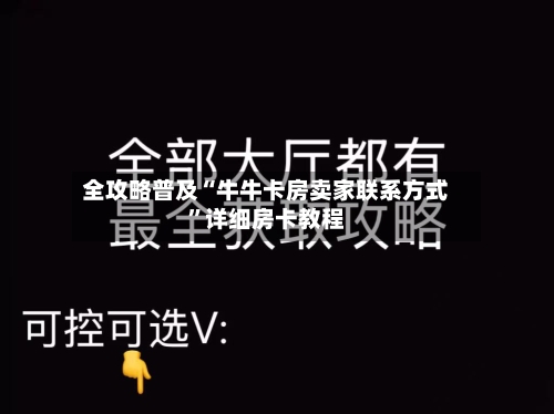 全攻略普及“牛牛卡房卖家联系方式”详细房卡教程-第2张图片