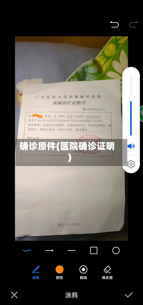 确诊原件(医院确诊证明)