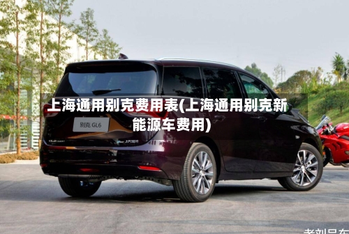 上海通用别克费用表(上海通用别克新能源车费用)-第2张图片