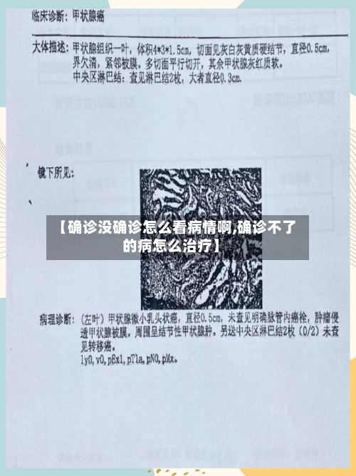 【确诊没确诊怎么看病情啊,确诊不了的病怎么治疗】-第3张图片