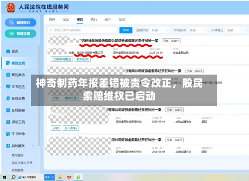 神奇制药年报差错被责令改正，股民索赔维权已启动-第2张图片