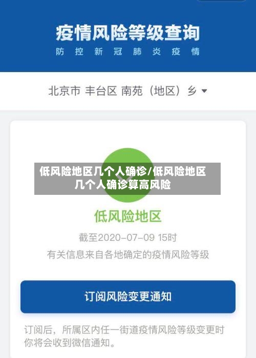 低风险地区几个人确诊/低风险地区几个人确诊算高风险