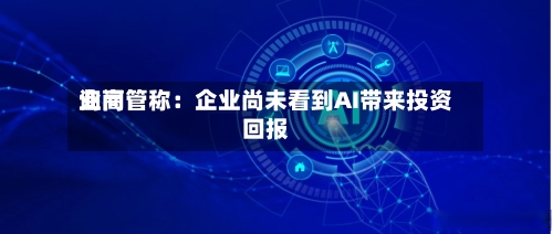 询问业高管称：企业尚未看到AI带来投资回报-第3张图片