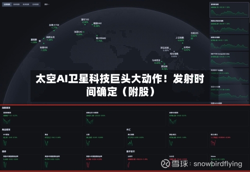 太空AI卫星科技巨头大动作!发射时间确定(附股)