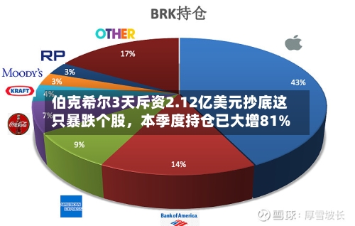 伯克希尔3天斥资2.12亿美元抄底这只暴跌个股，本季度持仓已大增81%