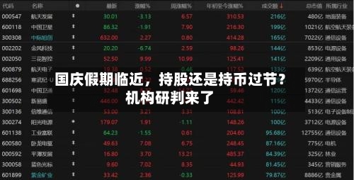 国庆假期临近，持股还是持币过节？机构研判来了