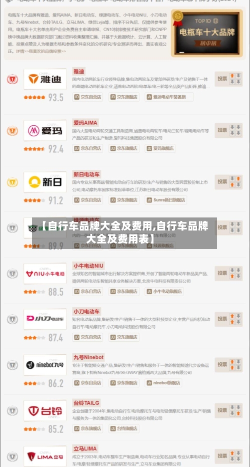 【自行车品牌大全及费用,自行车品牌大全及费用表】-第3张图片