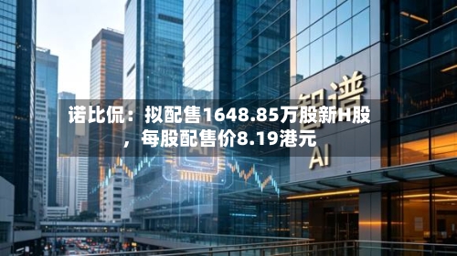 诺比侃：拟配售1648.85万股新H股	，每股配售价8.19港元-第2张图片