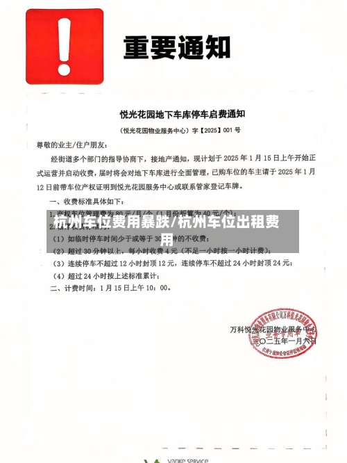杭州车位费用暴跌/杭州车位出租费用-第2张图片