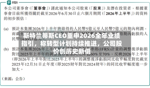 斯特兰蒂斯CEO重申2026全年业绩指引，称转型计划持续推进，公司股价创历史新低-第3张图片