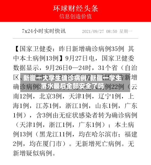 新疆一大学生确诊病例/新疆一学生落水最后全部安全了吗