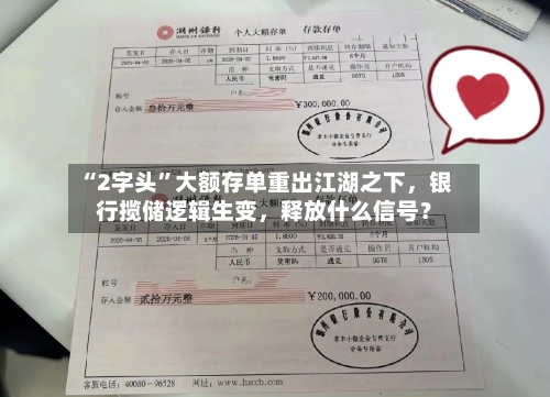 “2字头”大额存单重出江湖之下，银行揽储逻辑生变，释放什么信号？-第2张图片